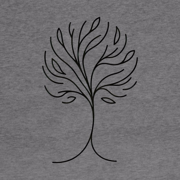 Elegance in Simplicity: Minimalist Tree Line Art by DefineWear